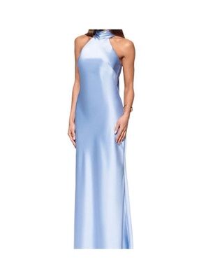 Xscape Blue Backless Gown | Size 14